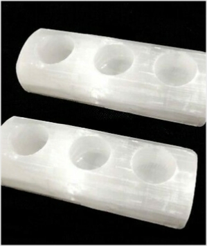 Selenite Candle holder For Sale